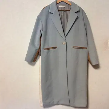 jena 제나 여성용 컬러 블록 롱 코트