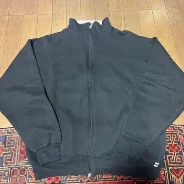 RUSSELL 러셀 풀 집업 맨투맨 블랙 포켓 멕시코제 90s 레어