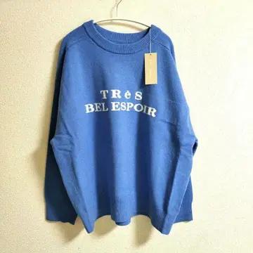 벨메종 맨투맨 느낌으로 입을 수 있는 로고 니트 빅 사이즈 오버 사이즈