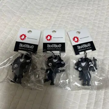 오사카 간사이 만박 검은색 미야쿠미야쿠 블랙 PVC 마스코트 키링 3종