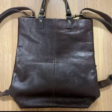 초절정 특가 다크 브라운 가죽 토트백 빈티지