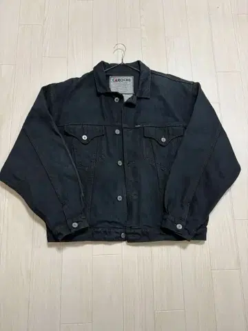 CAROCHE 데님 자켓 블랙 사이즈 54 빅 사이즈