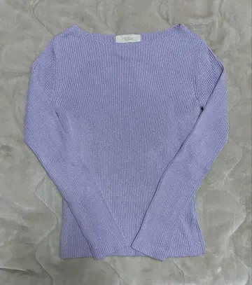 B:MING 연보라 리브 니트 긴팔