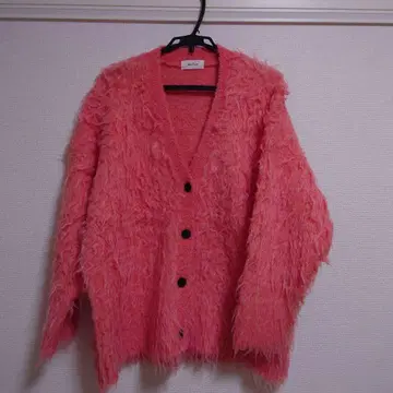 Mila Owen (미라 오웬) 핑크 복슬복슬 가디건