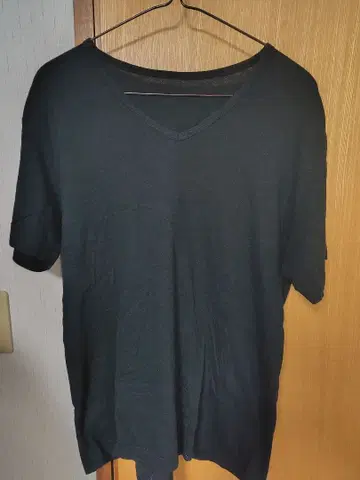 GU 블랙 V넥 4종 & 크루넥 1종 티셔츠 세트 XL