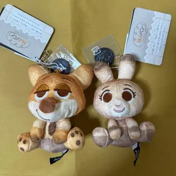 누이빵 주디 닉 봉제 인형 주토피아 새상품 두 개 세트