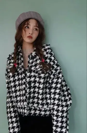 Rosy luce 로지루체 트위드 자켓 블루종 이타노 토모미