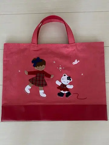 파밀리아 familiar 데님 백 빨간색 스케이트