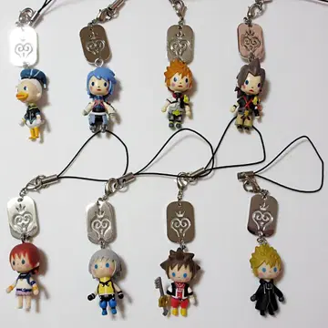 킹덤하츠 아바타 마스코트 스트랩 8종 세트 소라 리쿠 카이리