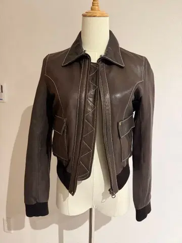 다크 브라운 천연 가죽 가죽 자켓 라이더스 양가죽 브라운 램 가죽