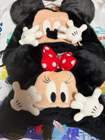 미키 미니 귀도리 모자