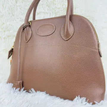 [레어] 에포니느 핸드백 주름 가죽 브라운 카데나 자물쇠