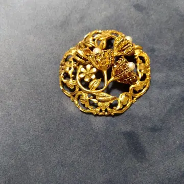 꽃과 잎 디자인 브로치 핸드메이드 럭셔리 고급 엘레강트 액세서리