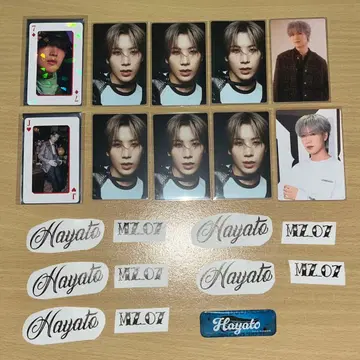 MAZZEL HAYATO 하야토 타투 씰 트레이딩 카드 캔 배지