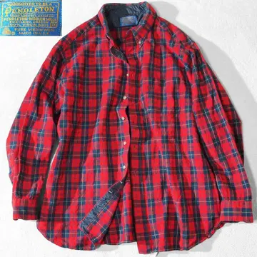USA 제조 펜들턴 체크 셔츠 70's 빈티지 보드 셔츠 XL 사이즈