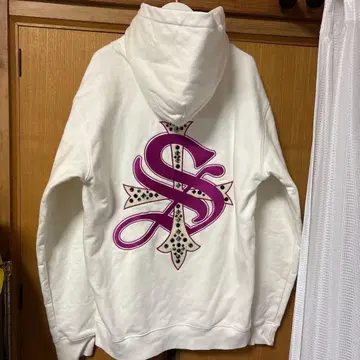 선착순 SUPPLIER 화이트 후드티 큐빅 L