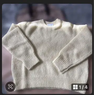 크림색 니트 스웨터 니트 팬츠