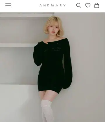 andmary Ribbon crochet knit set up