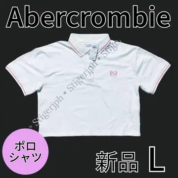 아베크롬비 앤 피치 크롭탑 반팔 화이트 L 사이즈