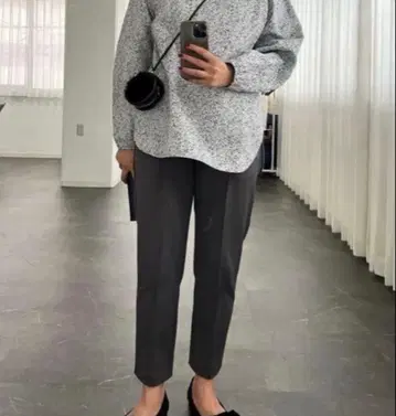 새상품급 OHGA 마쉬멜로우 팬츠 그레이 S 보통 기장 완판