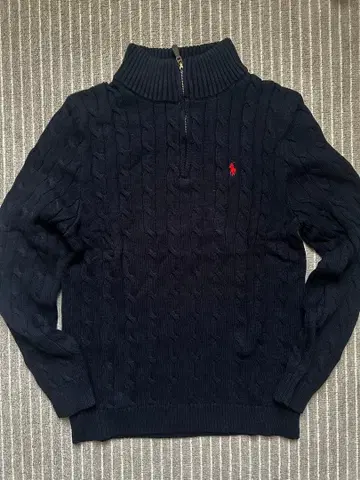 랄프 로렌 하프 지퍼 스웨터 네이비