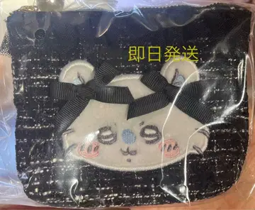 트위드 티슈 파우치 치이카와 (먼작귀) 리본 화장품 소품함 파우치 모몽가