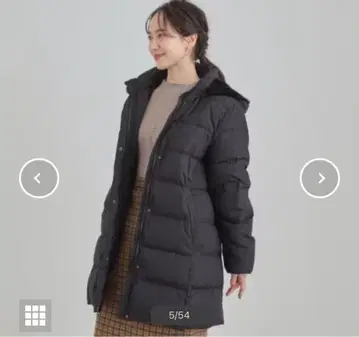 후드 부착 블랙 다운 자켓 슈라루 M 새상품급