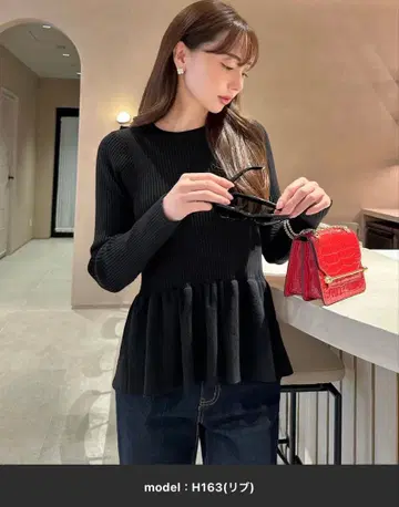 고베 레터스 페플럼 니트탑 오카베 아유미