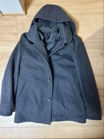 새상품급 LACOSTE 라코스테 베스트 라이너 포함 울 코트 그레이