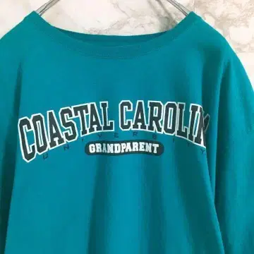 [ 칼리지 로고 ] 챔피온 반팔 티셔츠 나에나노 블루 청록색 L