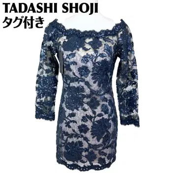 택 포함 Tadashi Shoji 드레스 원피스 레이스 스팽글