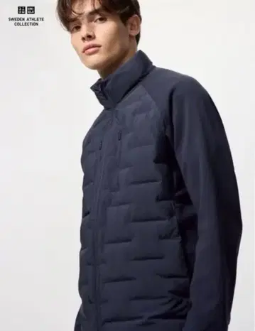 완판템 유니클로 콤비네이션 퍼프 테크 네이비