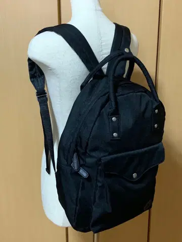 FAVORI 블랙 심플 백팩 나일론