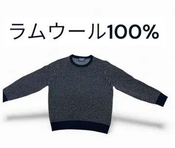 구제 버즈아이 니트 크루넥 램스울 100% L 사이즈
