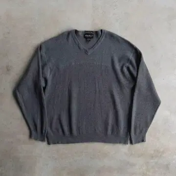 90s 에디 바우어 스톤 워시드 코튼 니트 스웨터 XL