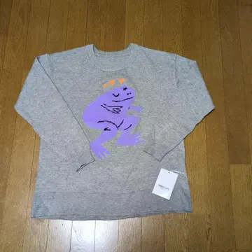 개구리 패턴 니트 그레이 새상품