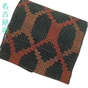 화 73 나고야 오비 얇은 비단 그린