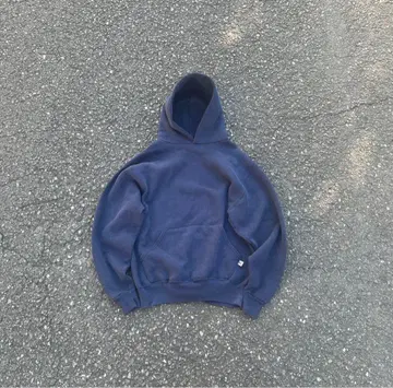 90s RUSSELL ATHLETIC 크롭 후드티 네이비 인기