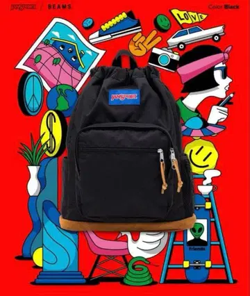 BEAMS [별주] JANSPORT / Pack & Go (BLACK)