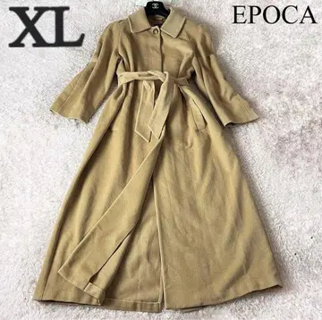 20 에포카 롱 코트 빅 사이즈 울 벨트 카멜 42 XL