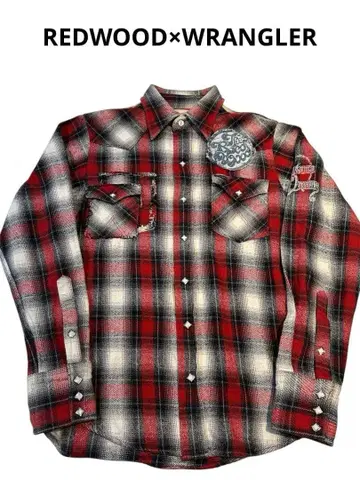 레드우드 x 랭글러 웨스턴 체크 셔츠