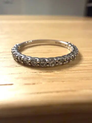 지르코니아 하프 이터니티 반지 17호 반지 실버 계열