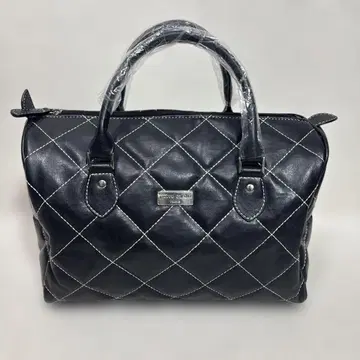 미사용 피에르 가르뎅 퀼팅 핸드백 미니 보스턴 블랙