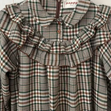 poppy 체크 프릴 원피스