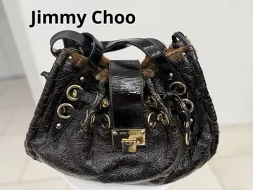 지미추 무스탕 핸드백