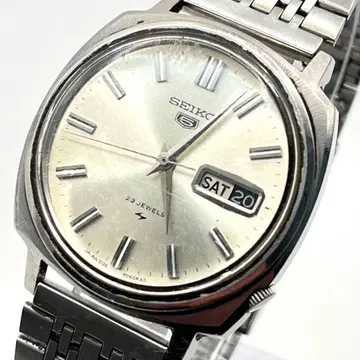 SEIKO 5 남성용 손목시계 자동 23석 데이데이트 작동 정지 정크