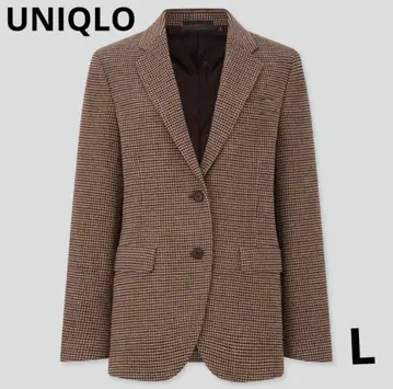 유니클로 트위드 매니시 자켓 L 사이즈