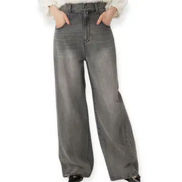 프레이 아이디 하이웨스트 와이드 데님 팬츠