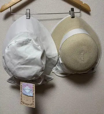 시마무라 치하루 엘사 디자인 모자 2개 세트 화이트