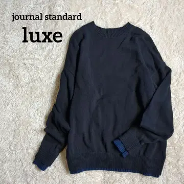 [ luxe ] COTTON 텐지쿠 바이컬러 크루넥 풀오버